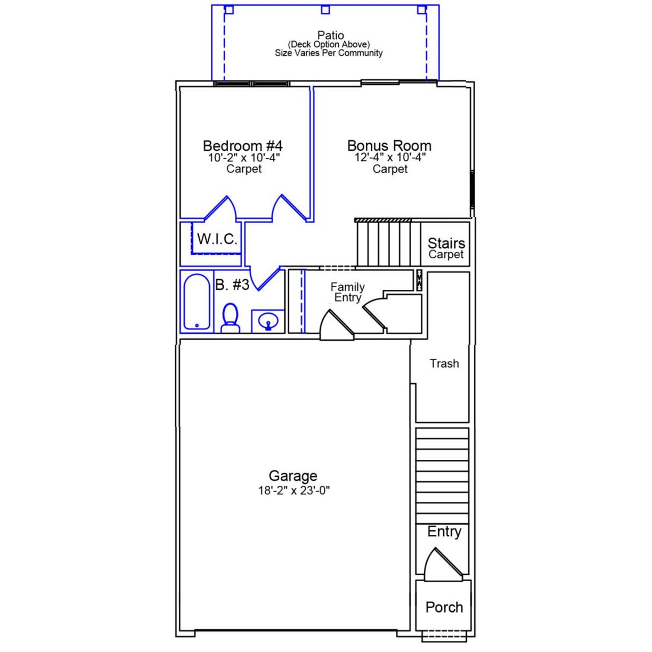 2D floor plan layout of this home in Sweetbrier, Durham, NC (Image 2). 2D floor plan layout of this home in Sweetbrier, Durham, NC (Image 2).