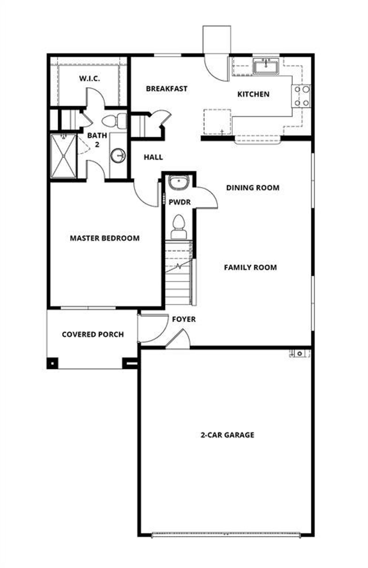 2D floor plan layout of this home in Princeton Heights, Princeton, TX (Image 2).