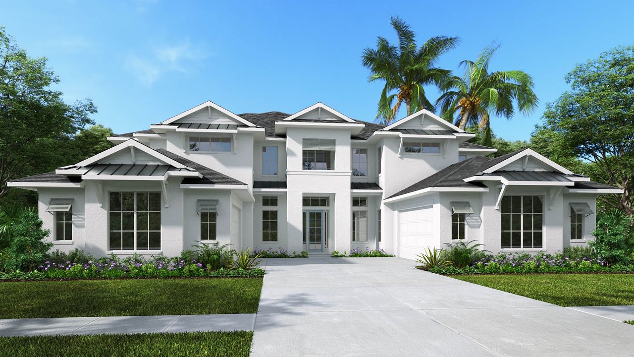 Representative exterior photo of a completed home built from the 5751F by Perry Homes in Star Farms at Lakewood Ranch, Bradenton, FL (Image 2).