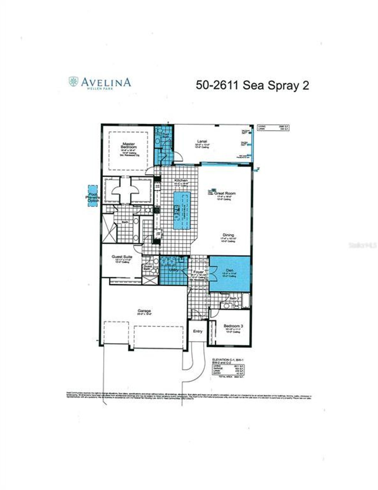 2D floor plan layout of this home in , Venice, FL (Image 2).