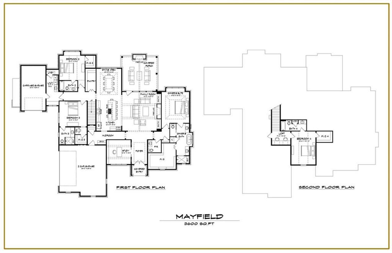 2D floor plan layout of this home in , Flowery Branch, GA (Image 2).