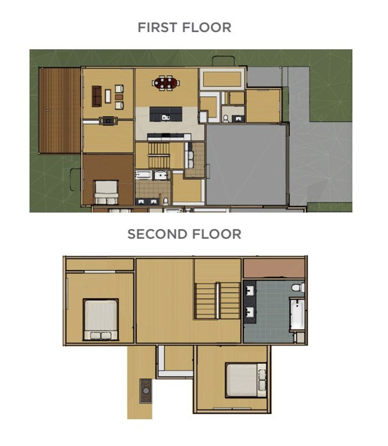 2D floor plan layout for the Fort Latham by Benchmark Custom Homes in Cottages at Kelly Farm, Greeley, CO (Image 2).