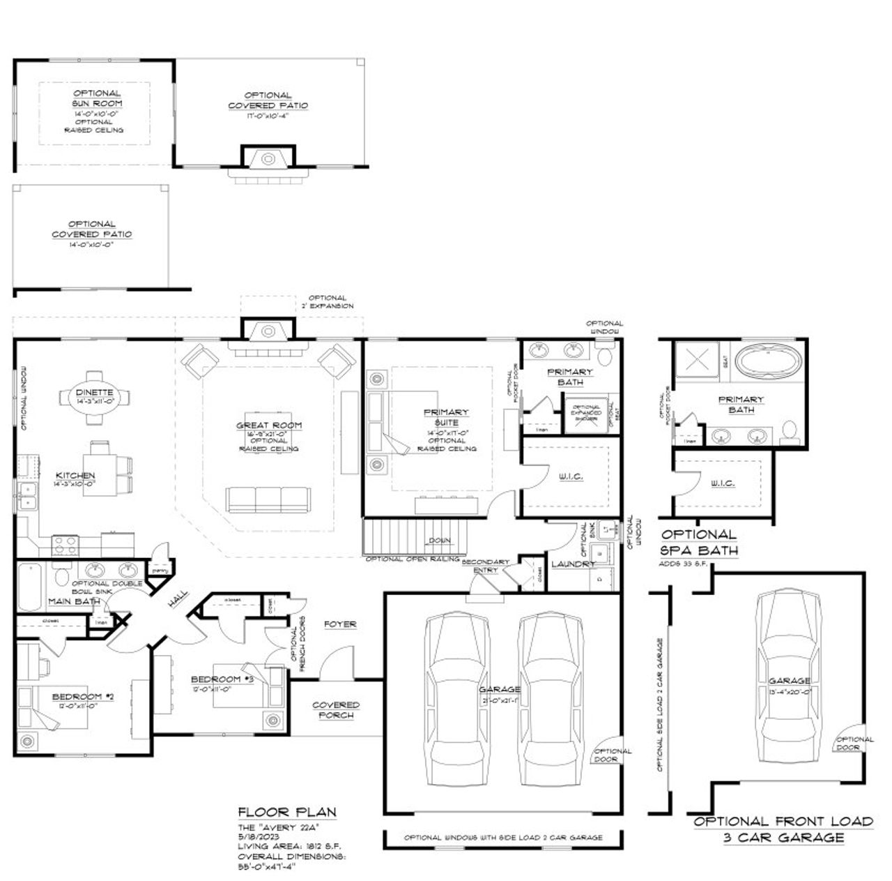 2D floor plan layout of this home in Fieldstream Estates, Lancaster, NY (Image 2).