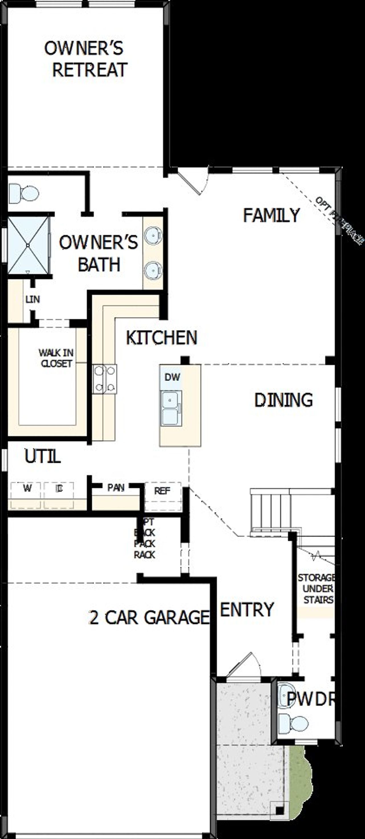 2D floor plan layout of this home in Nexus – Park Collection, Gallatin, TN (Image 2).
