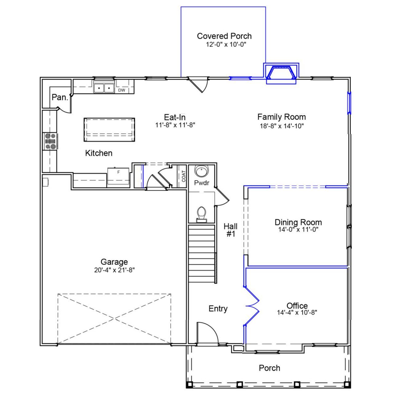 2D floor plan layout of this home in Pebble Branch, Chapin, SC (Image 2).