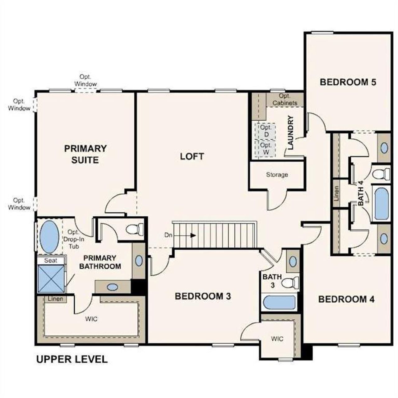 2D floor plan layout of this home in Oakhurst Manor, McDonough, GA (Image 2).