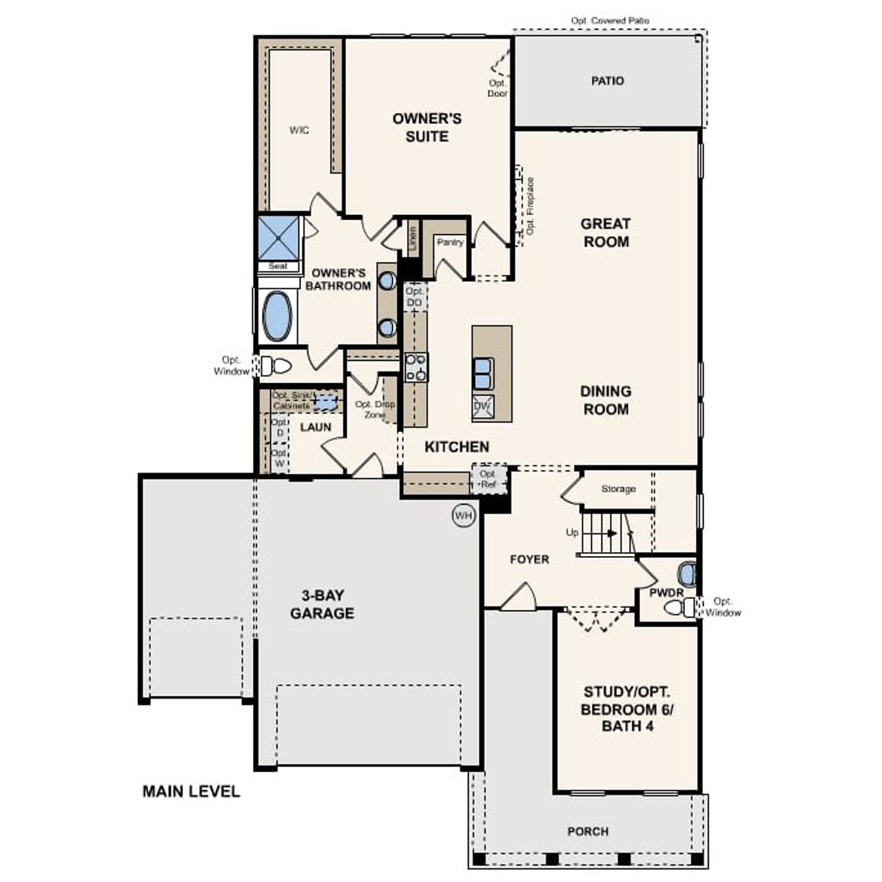 2D floor plan layout of this home in Reserve East, Flagler Beach, FL (Image 2).