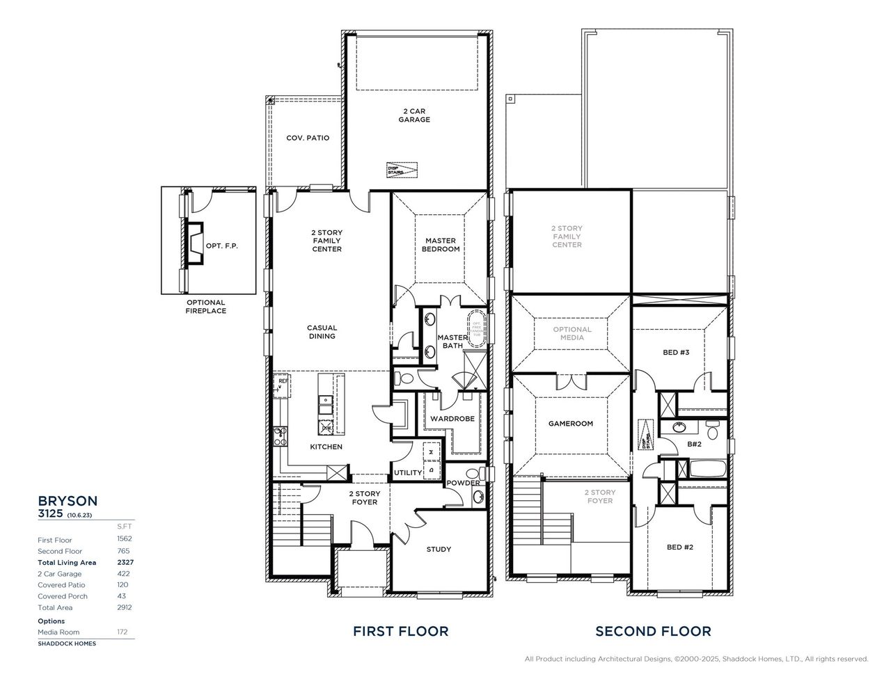 2D floor plan layout of this home in Cottages of Celina, Celina, TX (Image 2). 2D floor plan layout of this home in Cottages of Celina, Celina, TX (Image 2).