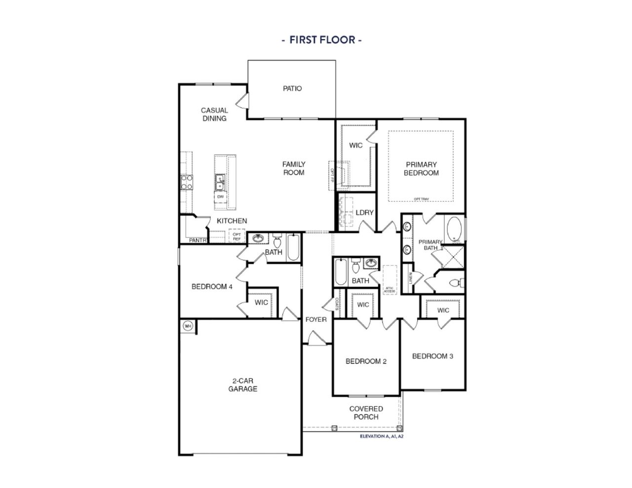 2D floor plan layout of this home in Weslyn Park, Social Circle, GA (Image 2).