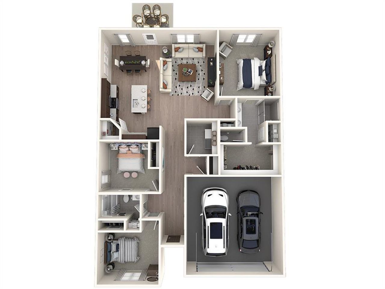 2D floor plan layout of this home in Stonehaven, Seagoville, TX (Image 2).