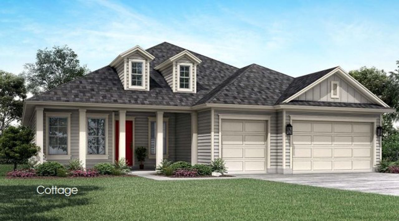 Representative exterior photo of a completed home built from the Dorado 2225 by Dostie Homes in Marshes of Madeira, St. Augustine, FL (Image 2).