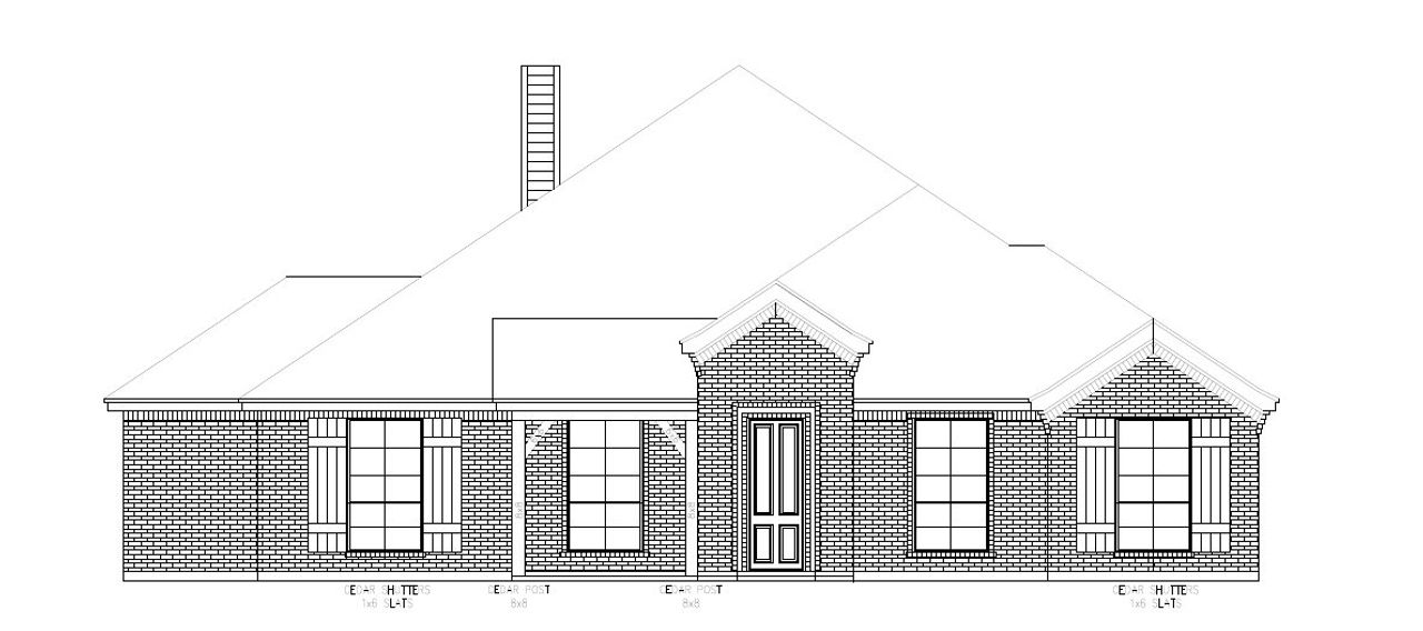 Exterior rendering of this home design in Terra Vista Estates, Springtown, TX (Image 2).
