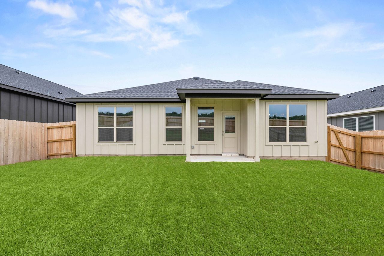 Exterior details and patio area of a home in The Valley at Great Hills Single Family, Copperas Cove (Image 2).