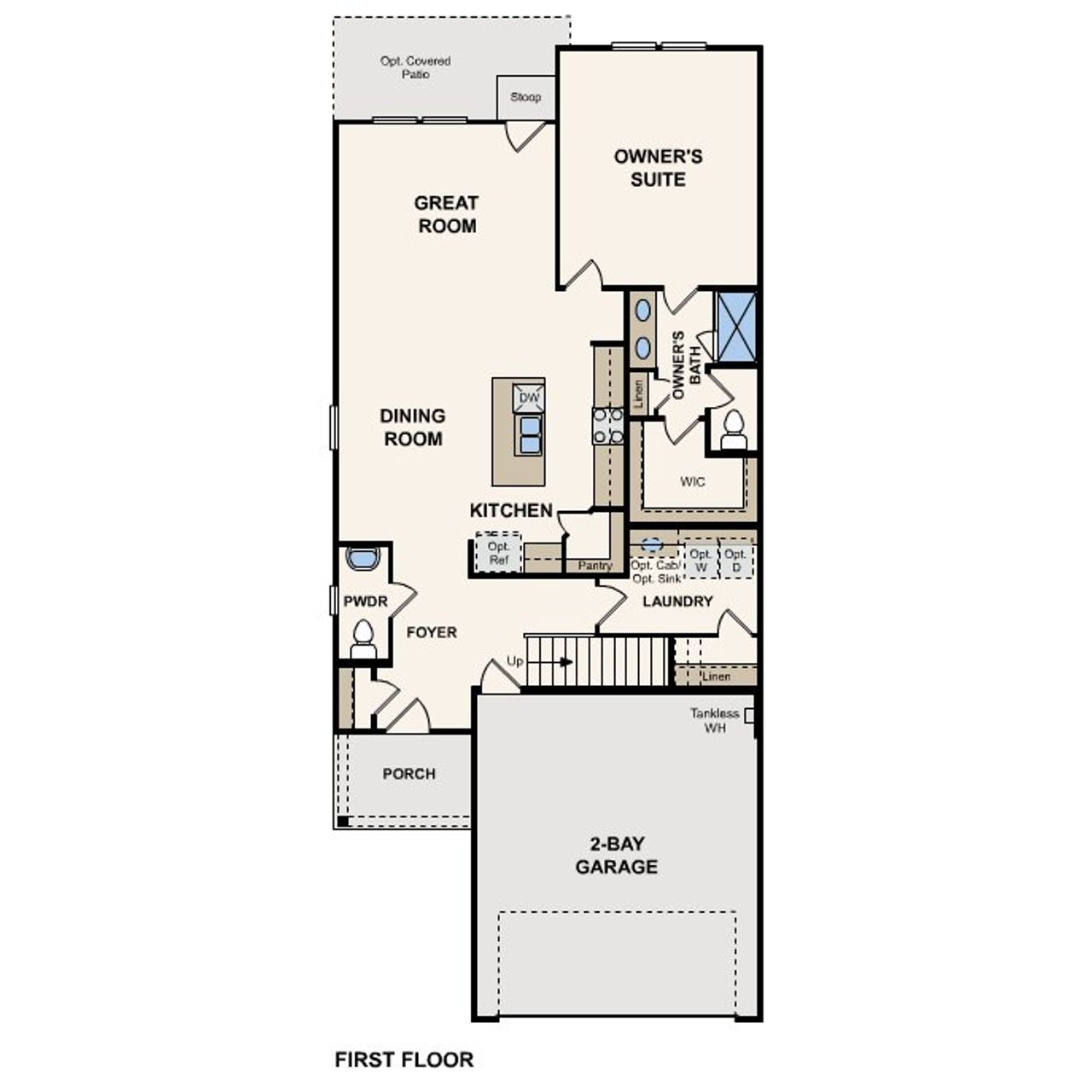 2D floor plan layout for the Hampton by Century Communities in Jennings Place, Austin, TX (Image 2). 2D floor plan layout for the Hampton by Century Communities in Jennings Place, Austin, TX (Image 2).