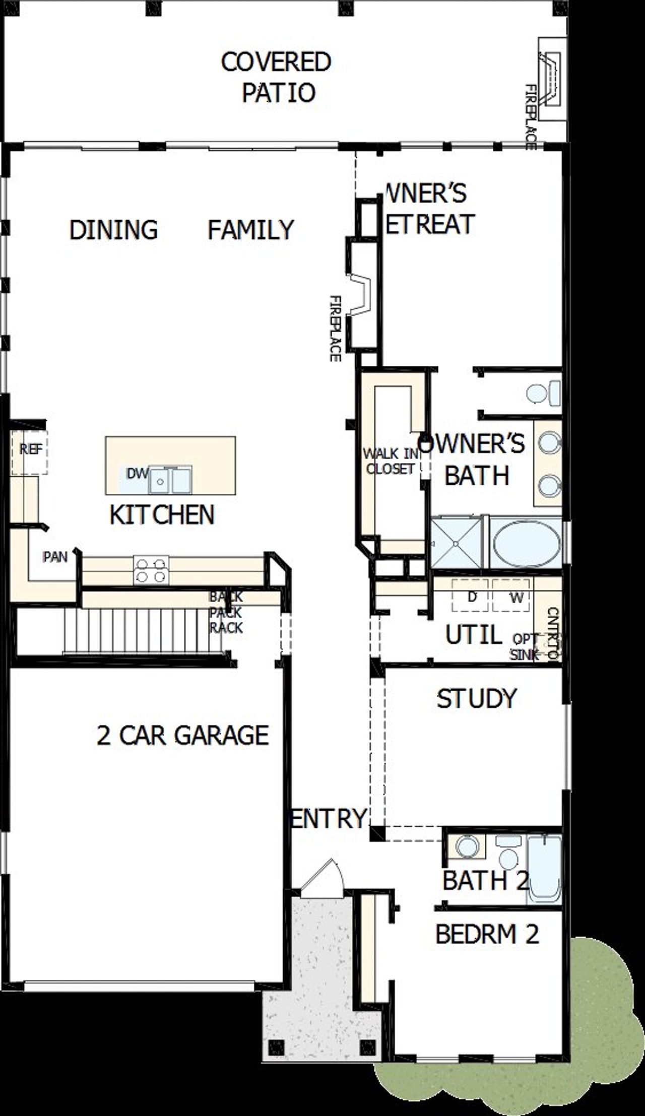 2D floor plan layout of this home in Wolf Ranch - Enclave Collection, Colorado Springs, CO (Image 2).