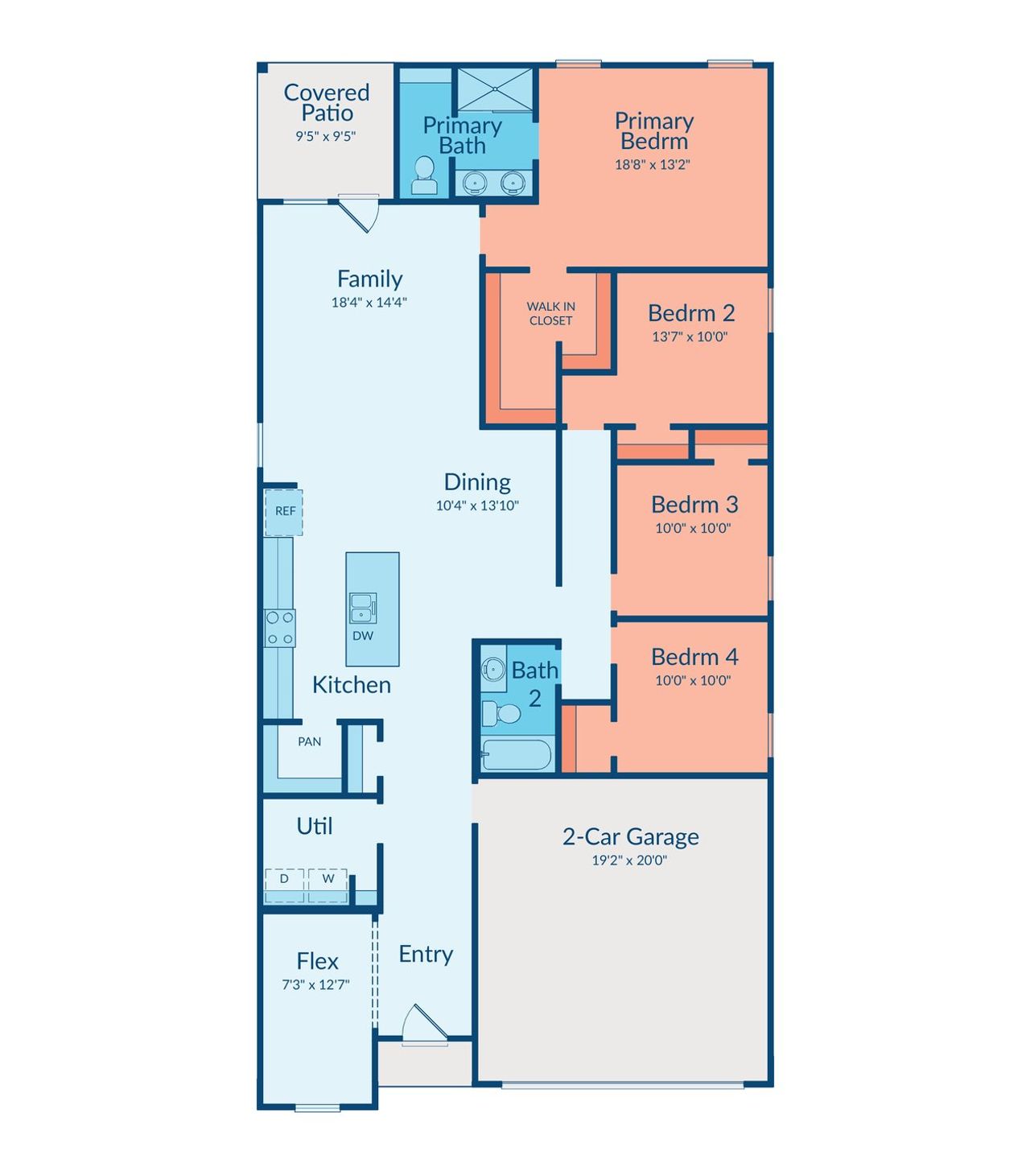 2D floor plan layout of this home in Sofi Lakes, Katy, TX (Image 2). 2D floor plan layout of this home in Sofi Lakes, Katy, TX (Image 2).