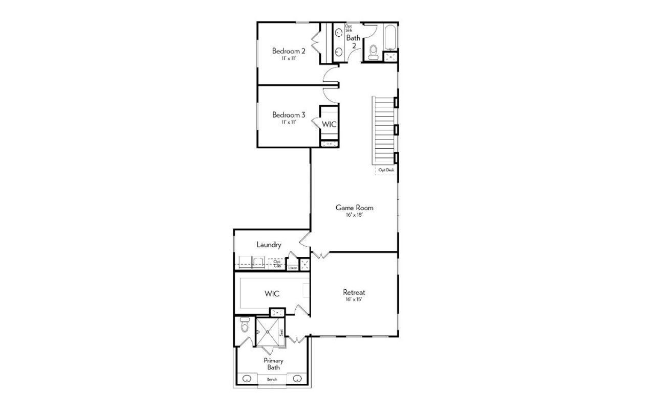 2D floor plan layout of this home in Indigo, Richmond, TX (Image 2). 2D floor plan layout of this home in Indigo, Richmond, TX (Image 2).