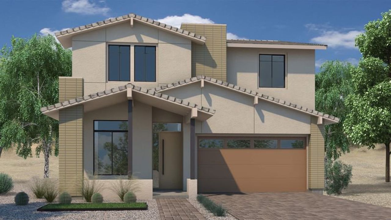Representative exterior photo of a completed home built from the RESIDENCE #3 by Porchlight Homes in Ocotillo Lane, Phoenix, AZ (Image 2).