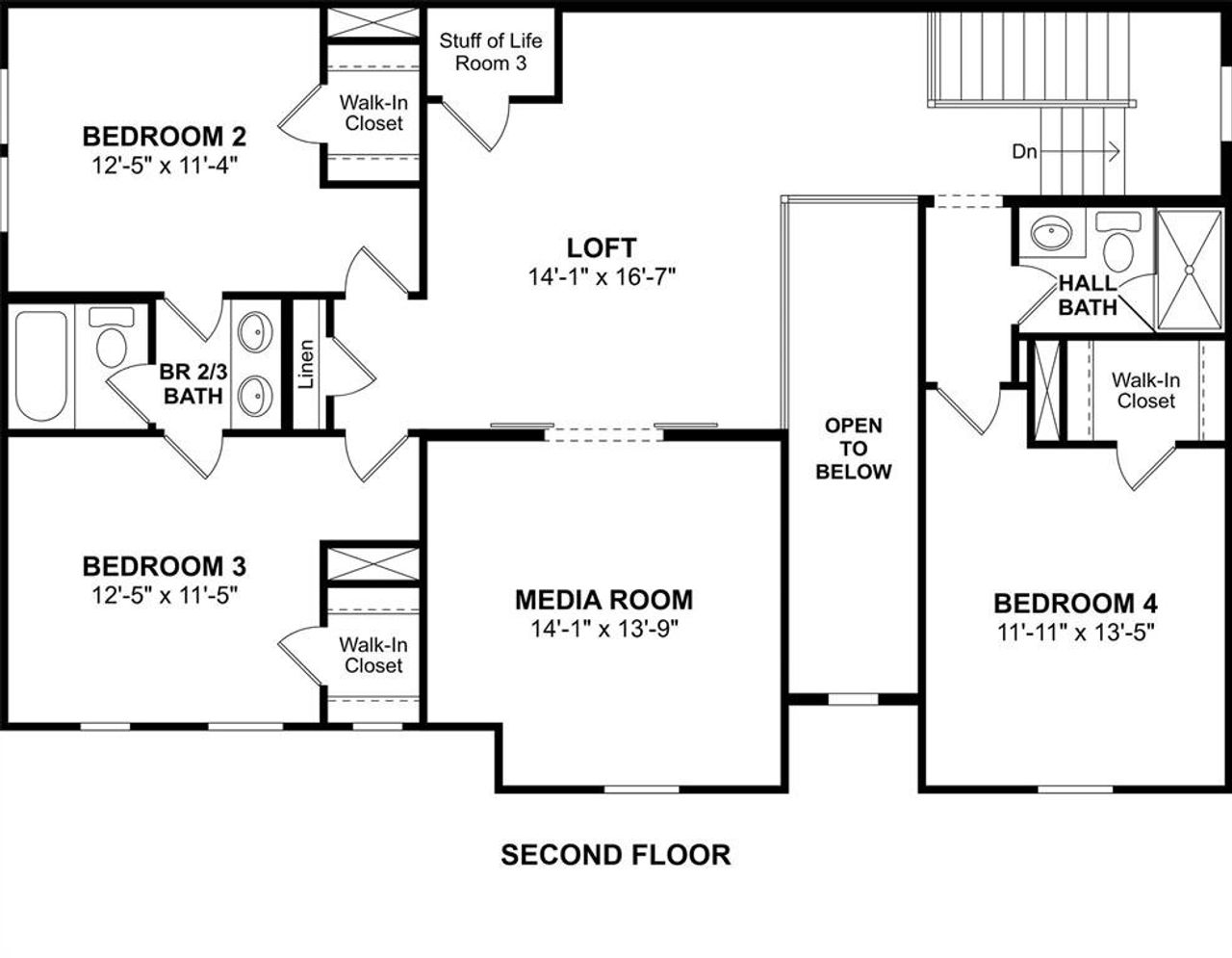 2D floor plan layout of this home in Sterling Greene, Arlington, TX (Image 2).