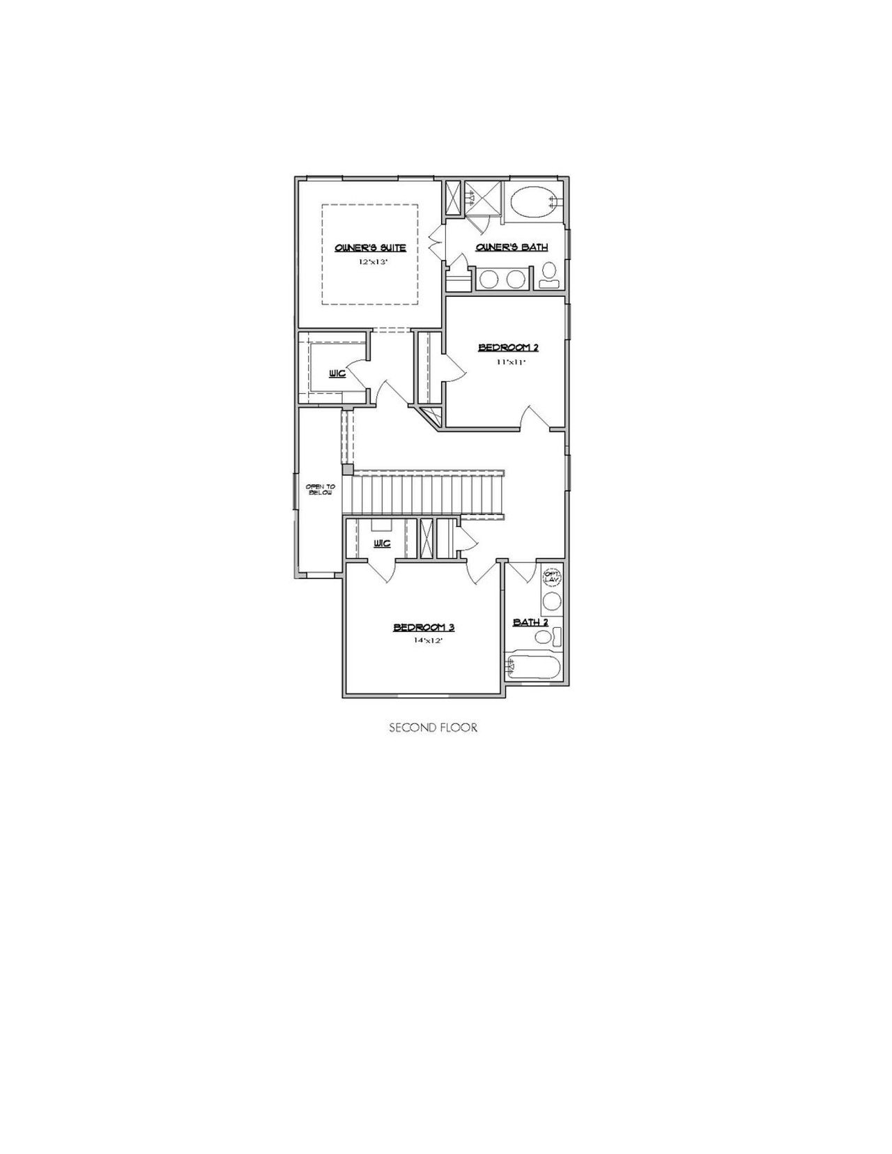 2D floor plan layout for the Kensington by Century Communities in Park Hill Villas, Stafford, TX (Image 2). 2D floor plan layout for the Kensington by Century Communities in Park Hill Villas, Stafford, TX (Image 2).