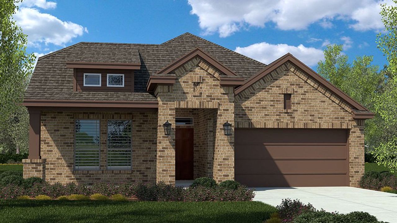 Front exterior of a home in the Bear Park Estates community, located in Euless, TX (Image 2).