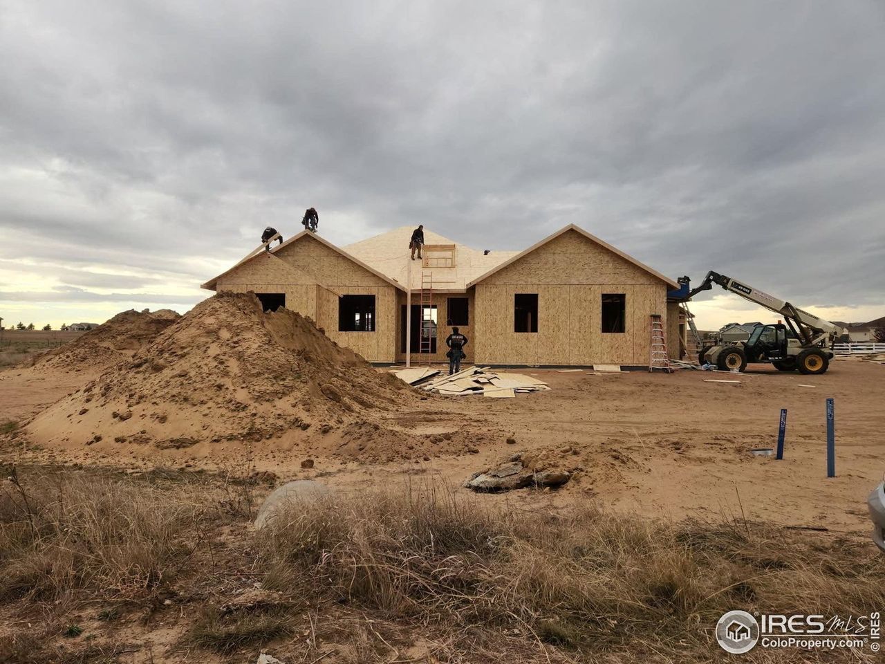 In-progress construction of a new home in , Platteville, CO (Image 2).
