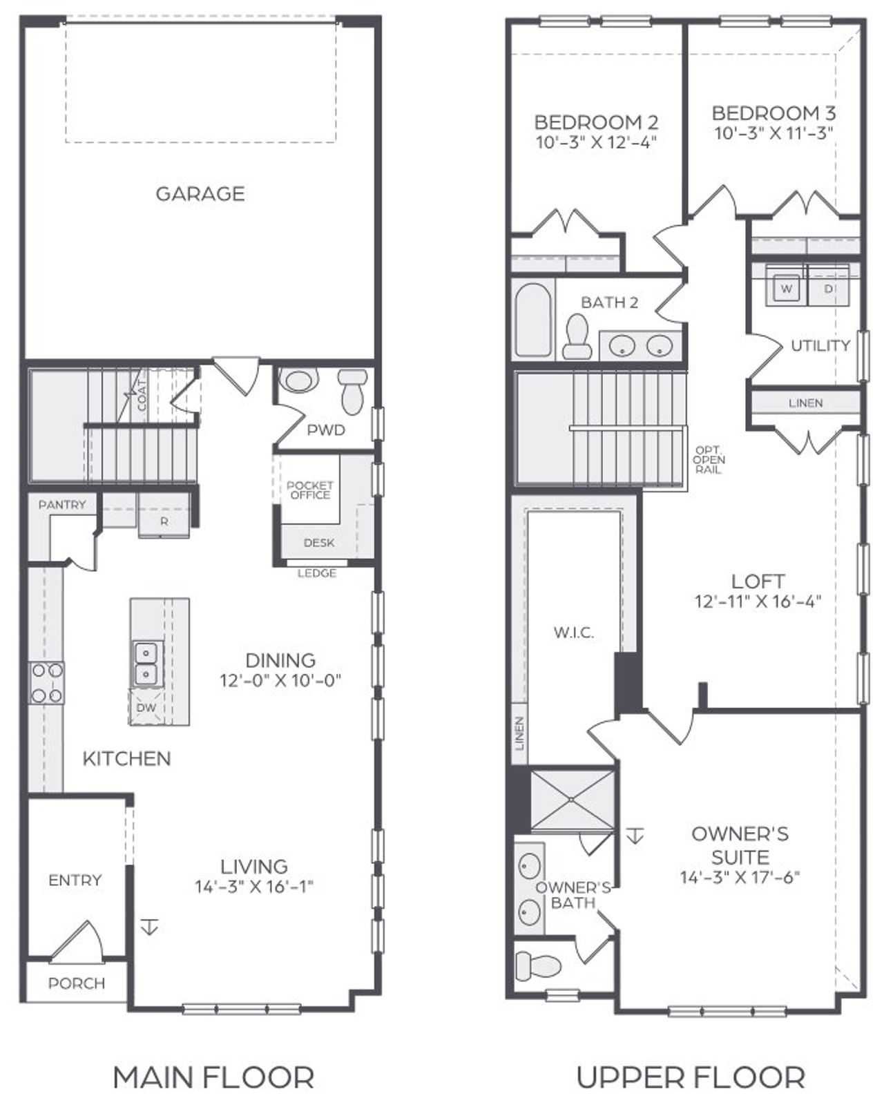 2D floor plan layout for the Alexander - Modern by Cadence Homes in Solterra Texas, Mesquite, TX (Image 2). 2D floor plan layout for the Alexander - Modern by Cadence Homes in Solterra Texas, Mesquite, TX (Image 2).