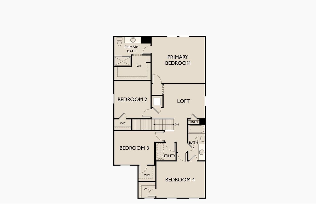 2D floor plan layout of this home in Pelham Square, Deland, FL (Image 2).