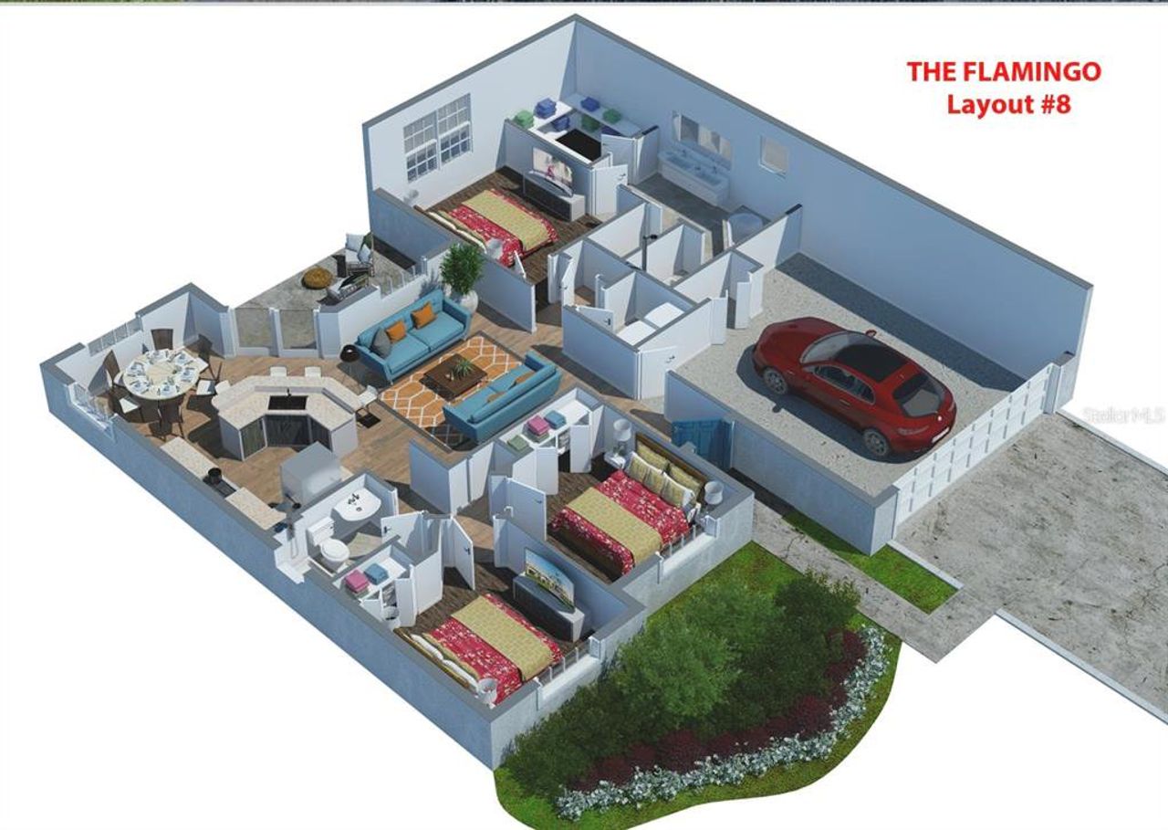 2D floor plan layout of this home in , Lakeland, FL (Image 2).