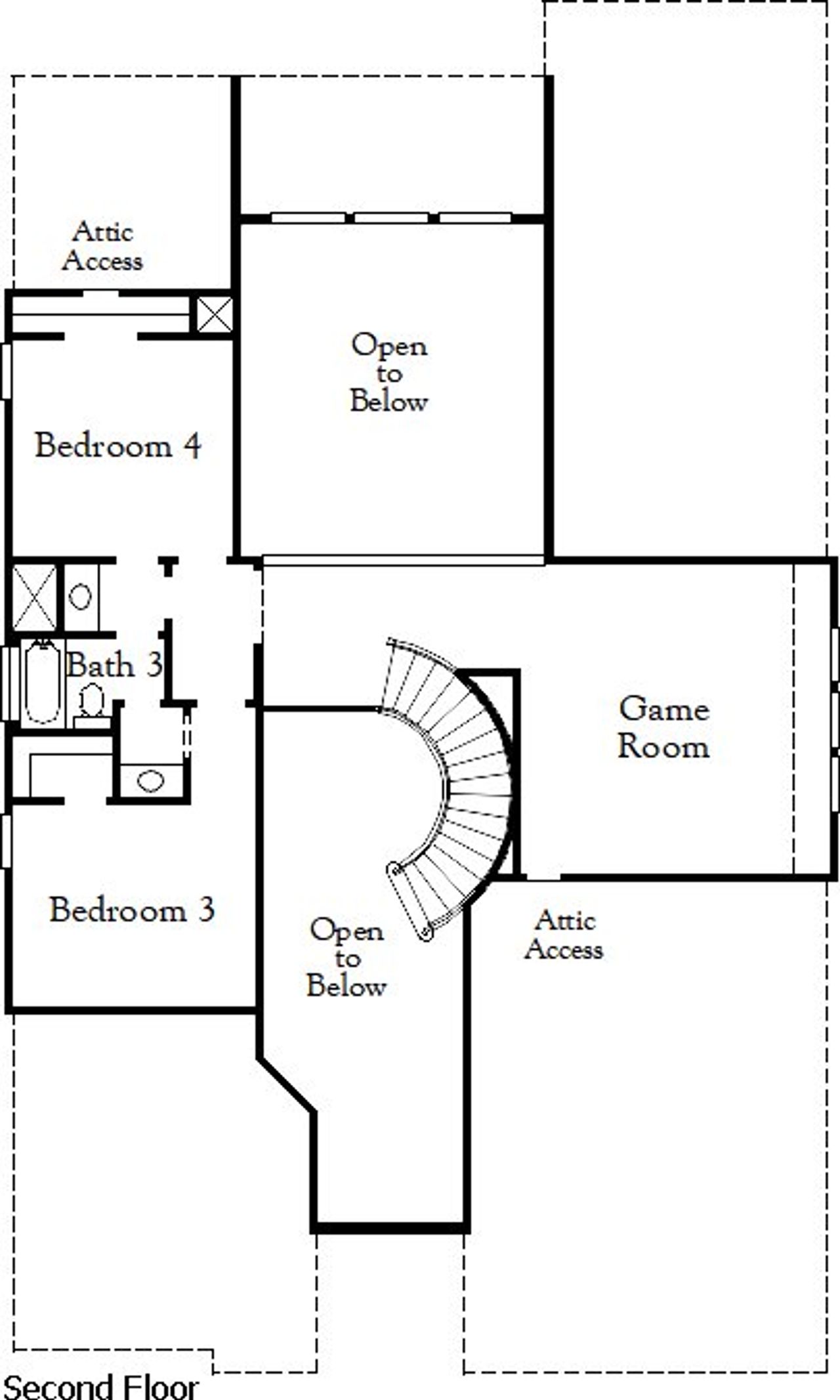 2D floor plan layout for the Lumberton II by Coventry Homes in The Highlands, Porter, TX (Image 2).