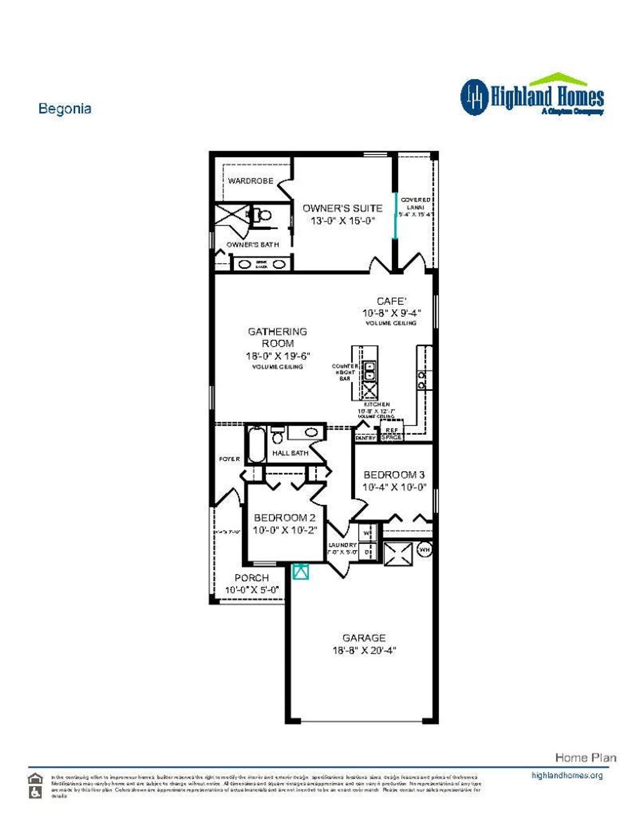 Begonia - Home Layout