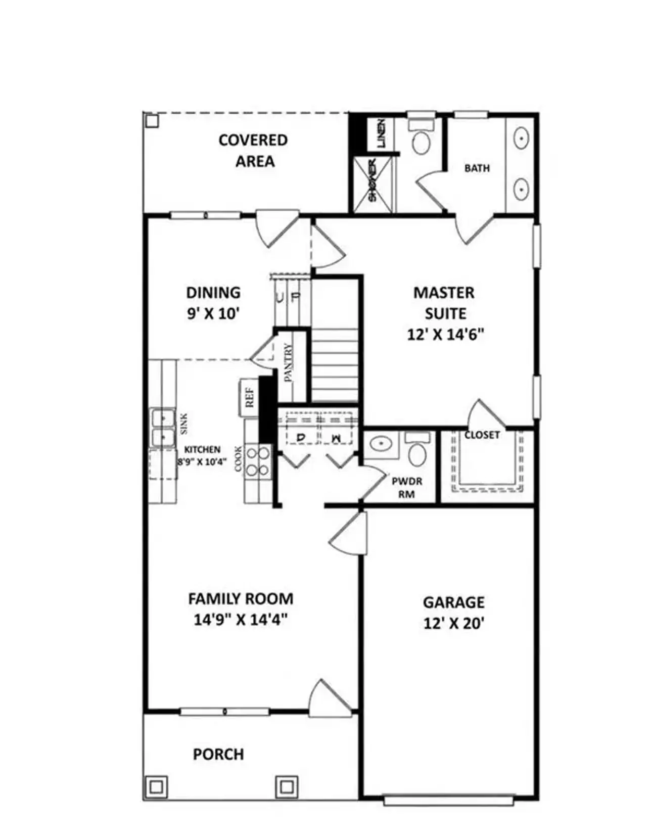 2D floor plan layout of this home in , Cartersville, GA (Image 2).
