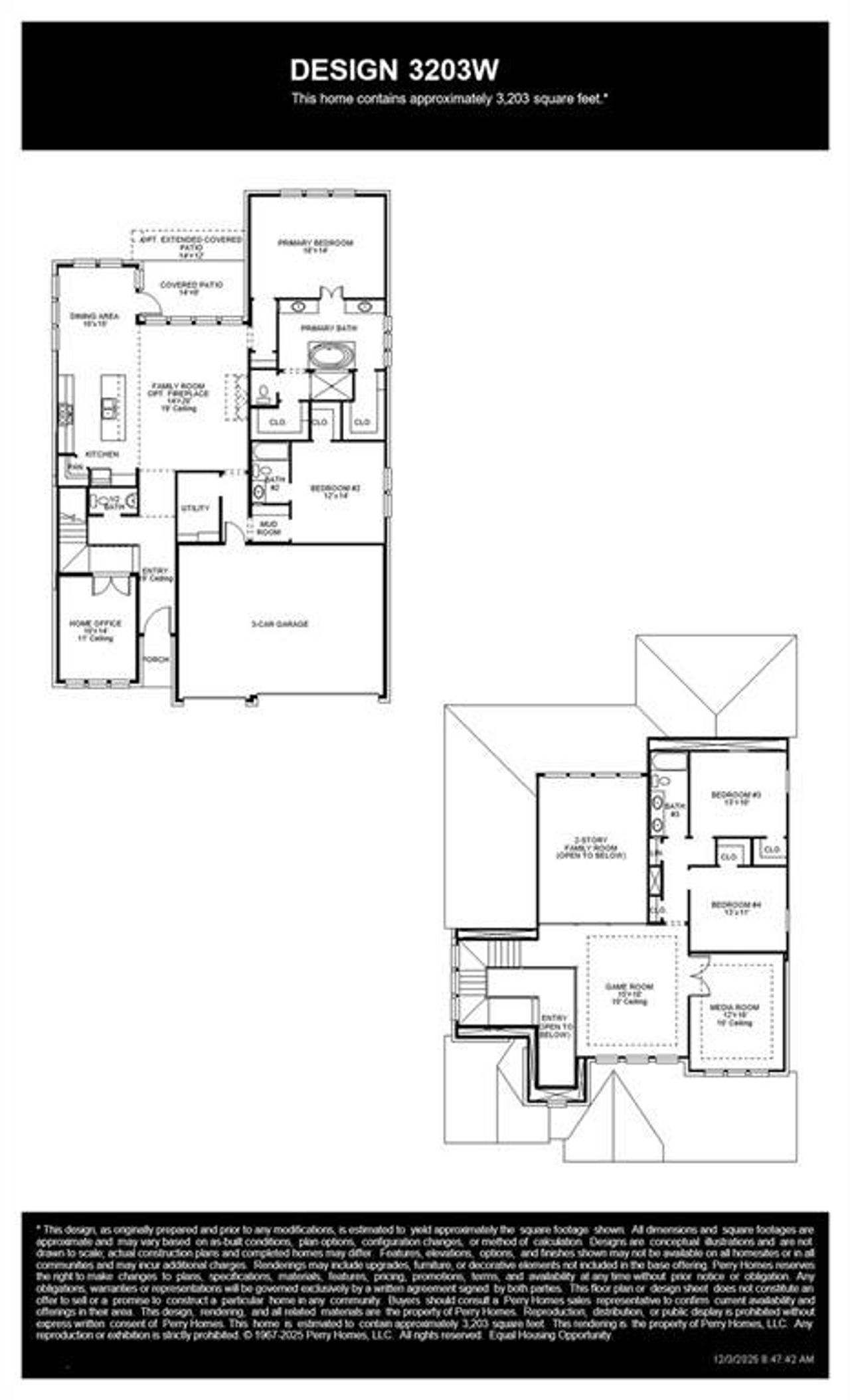 2D floor plan layout of this home in Talon Hills, Fort Worth, TX (Image 2).