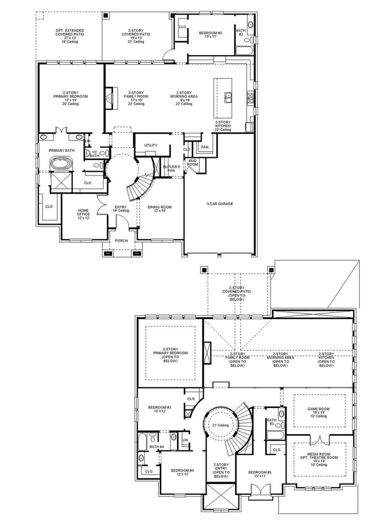 2D floor plan layout of this home in Legacy Prairie at Katy Court, Katy, TX (Image 2).
