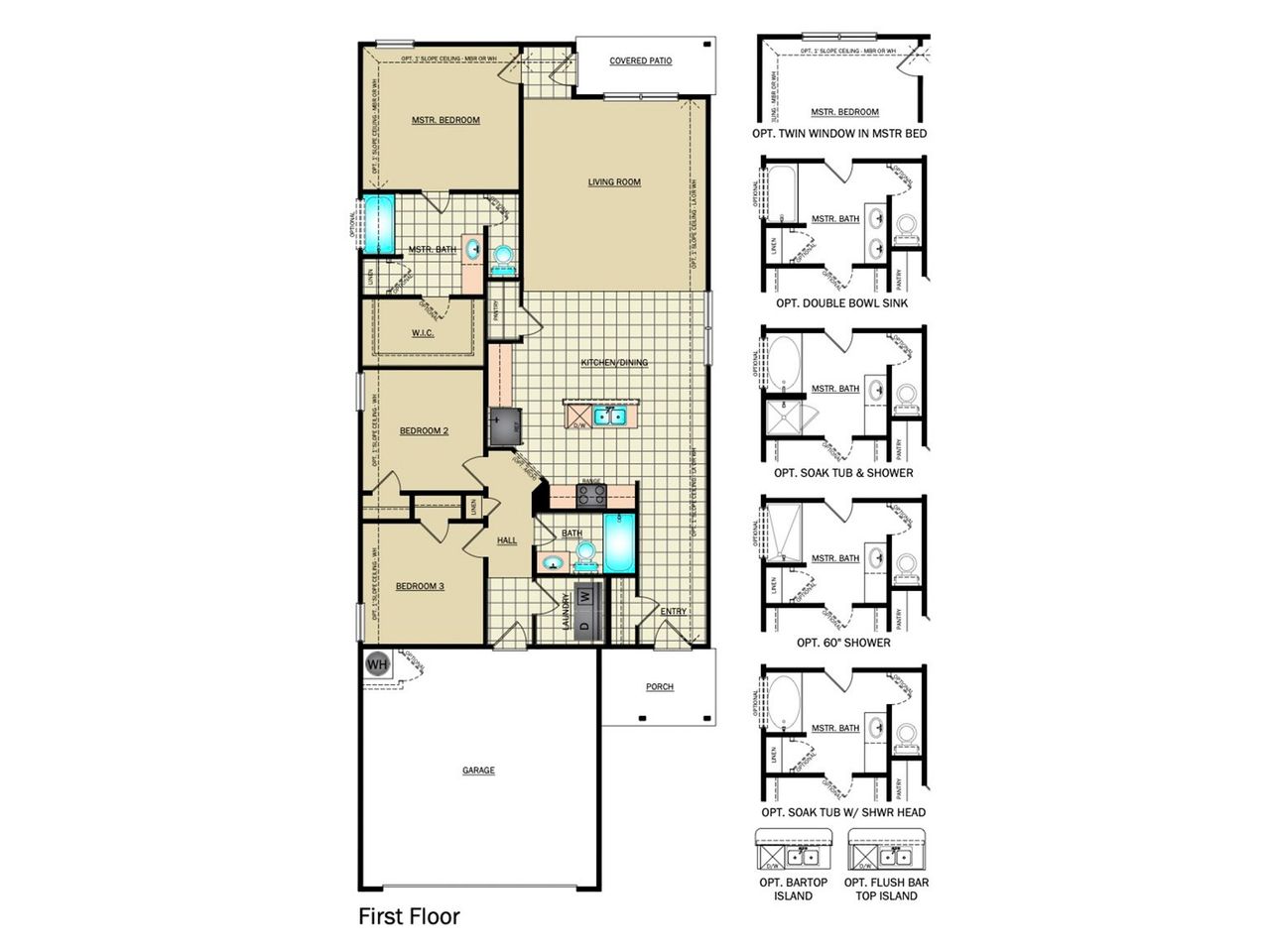 2D floor plan layout for the RC Somerville by Lennar in Roosevelt Landing, San Antonio, TX (Image 2).