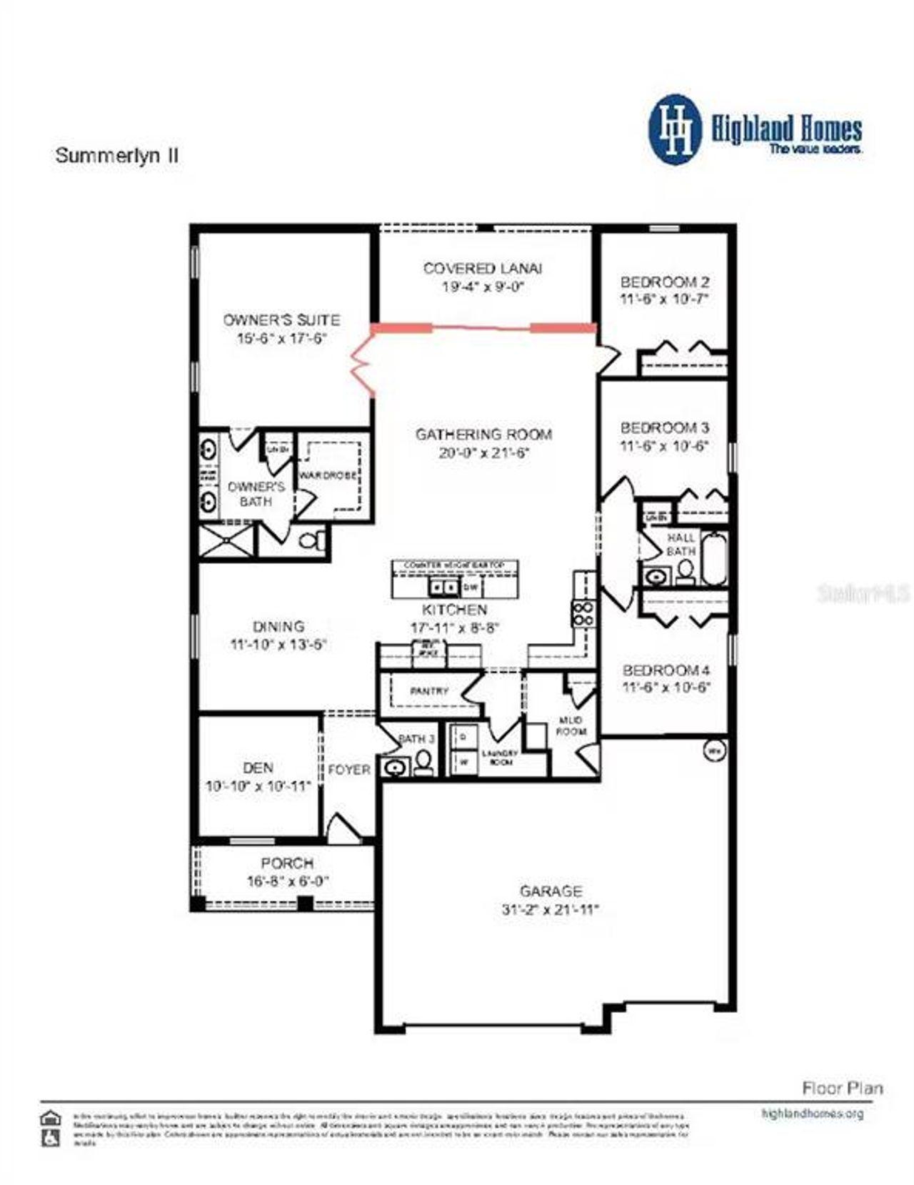2D floor plan layout of this home in Summerlake Estates, Auburndale, FL (Image 2). 2D floor plan layout of this home in Summerlake Estates, Auburndale, FL (Image 2).