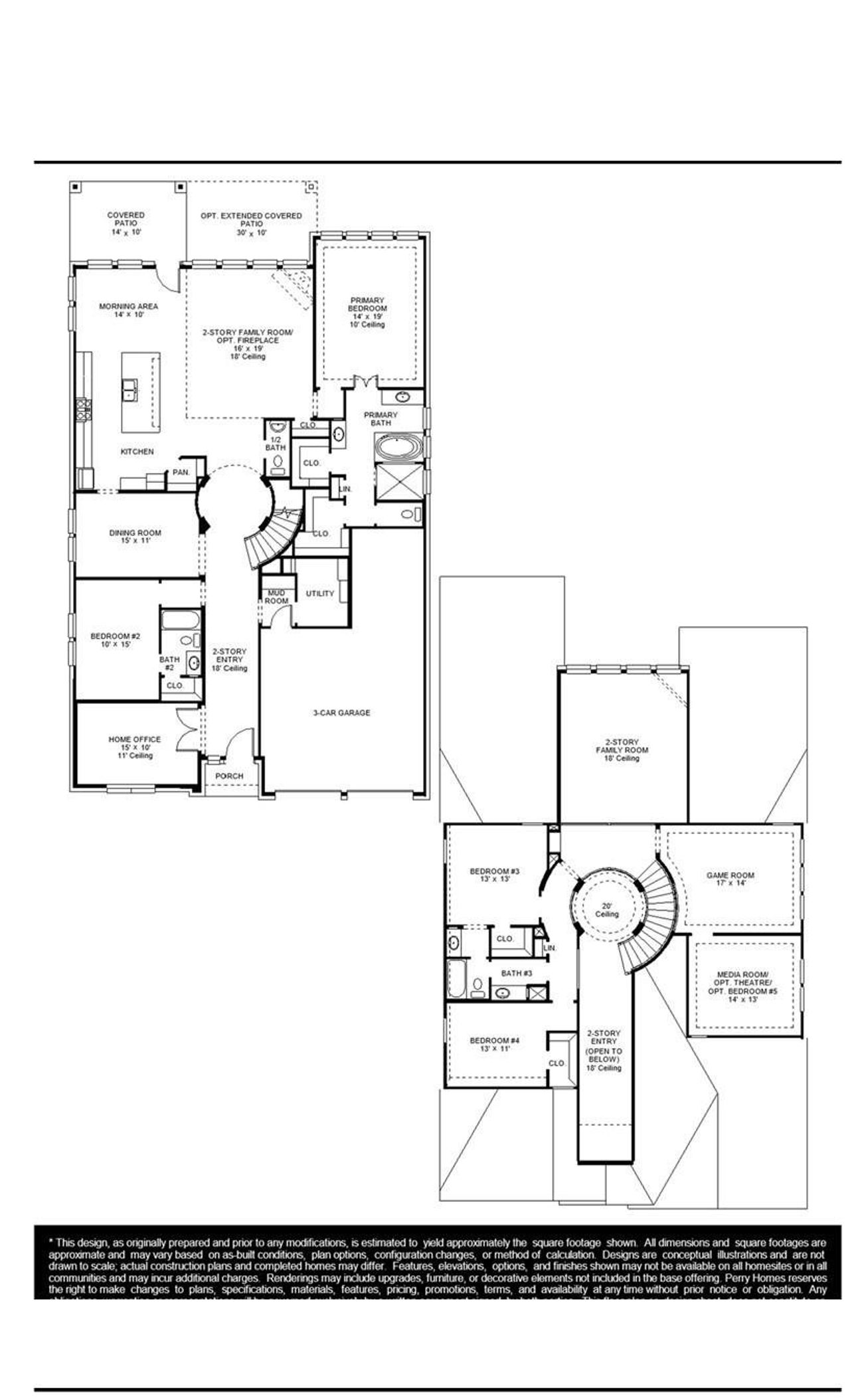2D floor plan layout of this home in Midline, Houston, TX (Image 2).