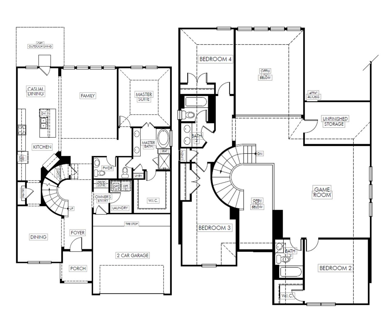 2D floor plan layout of this home in Kingdom Heights, Rosenberg, TX (Image 2).
