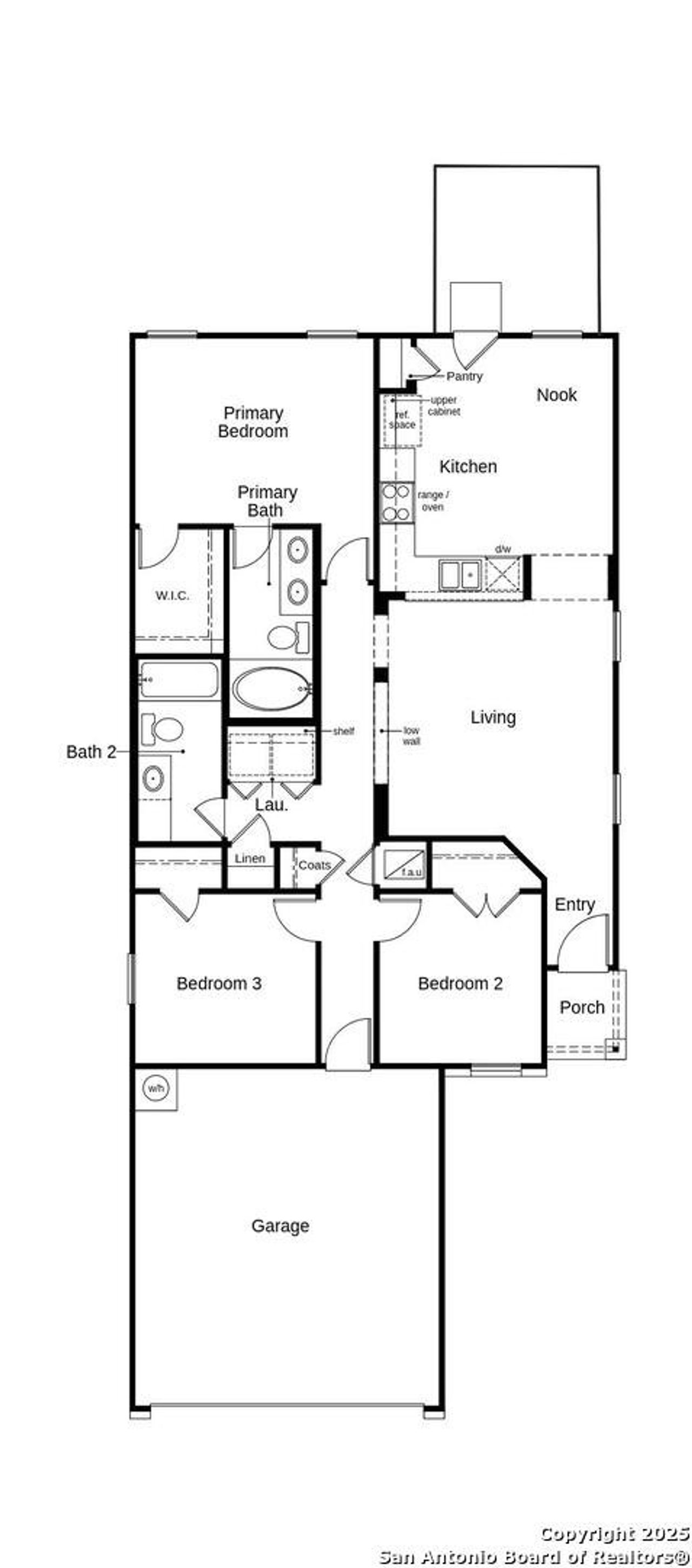 2D floor plan layout of this home in , San Antonio, TX (Image 2).