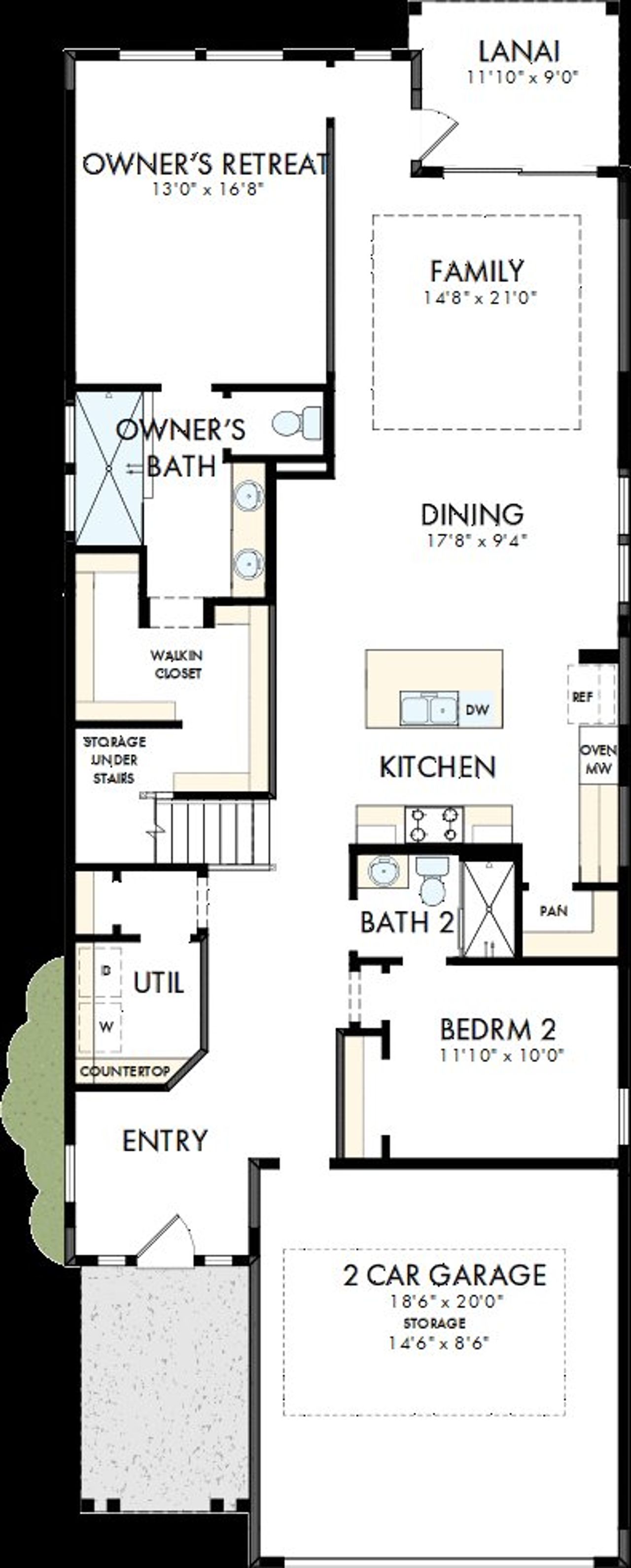 2D floor plan layout of this home in Seabrook Village 40' Front Entry, Ponte Vedra, FL (Image 2). 2D floor plan layout of this home in Seabrook Village 40' Front Entry, Ponte Vedra, FL (Image 2).