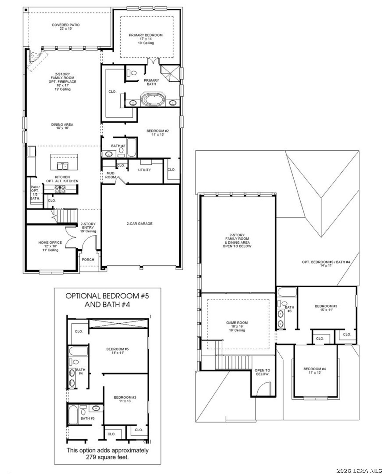 2D floor plan layout of this home in Hidden Canyon, San Antonio, TX (Image 2).