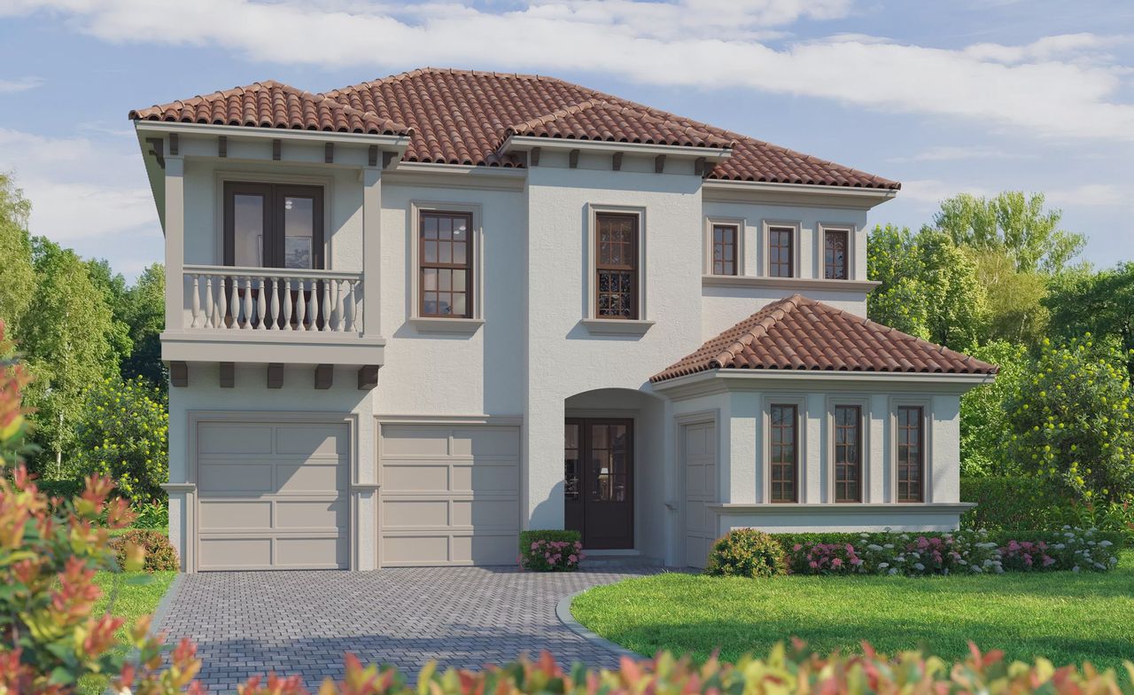 Representative exterior photo of a completed home built from the Baccio by ICI Homes in Oasis at Hammock Dunes, Palm Coast, FL (Image 2). Representative exterior photo of a completed home built from the Baccio by ICI Homes in Oasis at Hammock Dunes, Palm Coast, FL (Image 2).