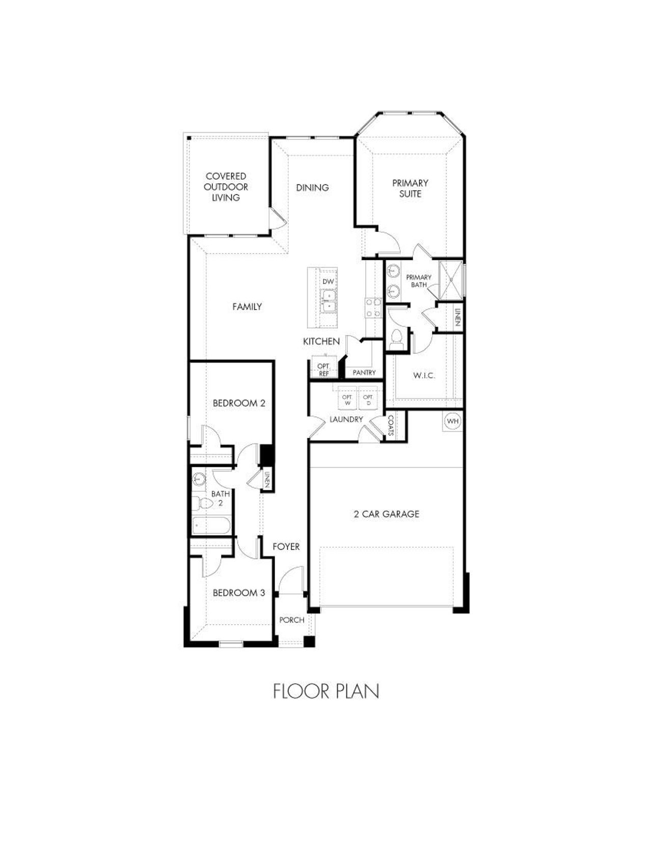 2D floor plan layout of this home in Turner's Crossing - Reserve Collection, Buda, TX (Image 2).