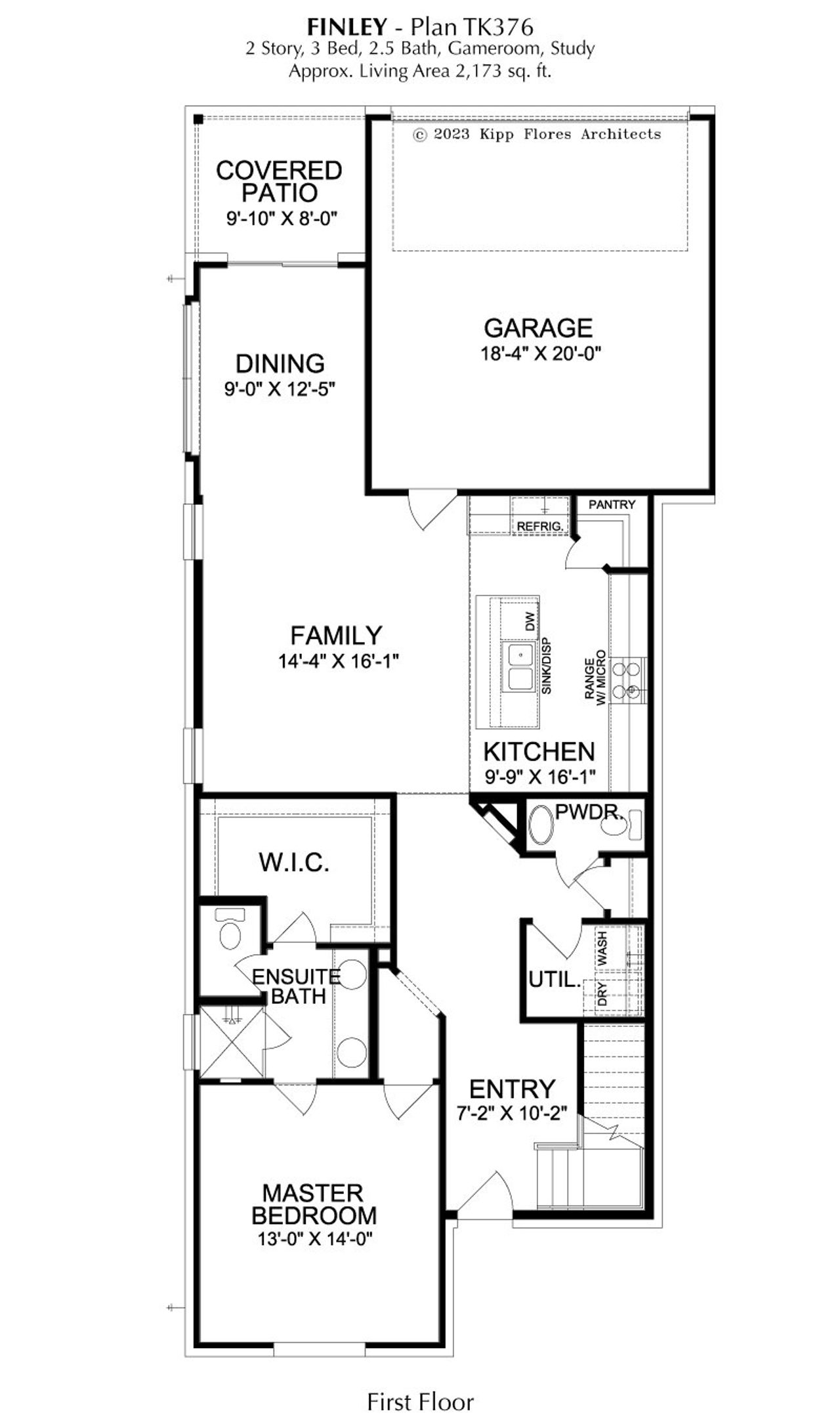 2D floor plan layout of this home in Lexington Frisco, Frisco, TX (Image 2).