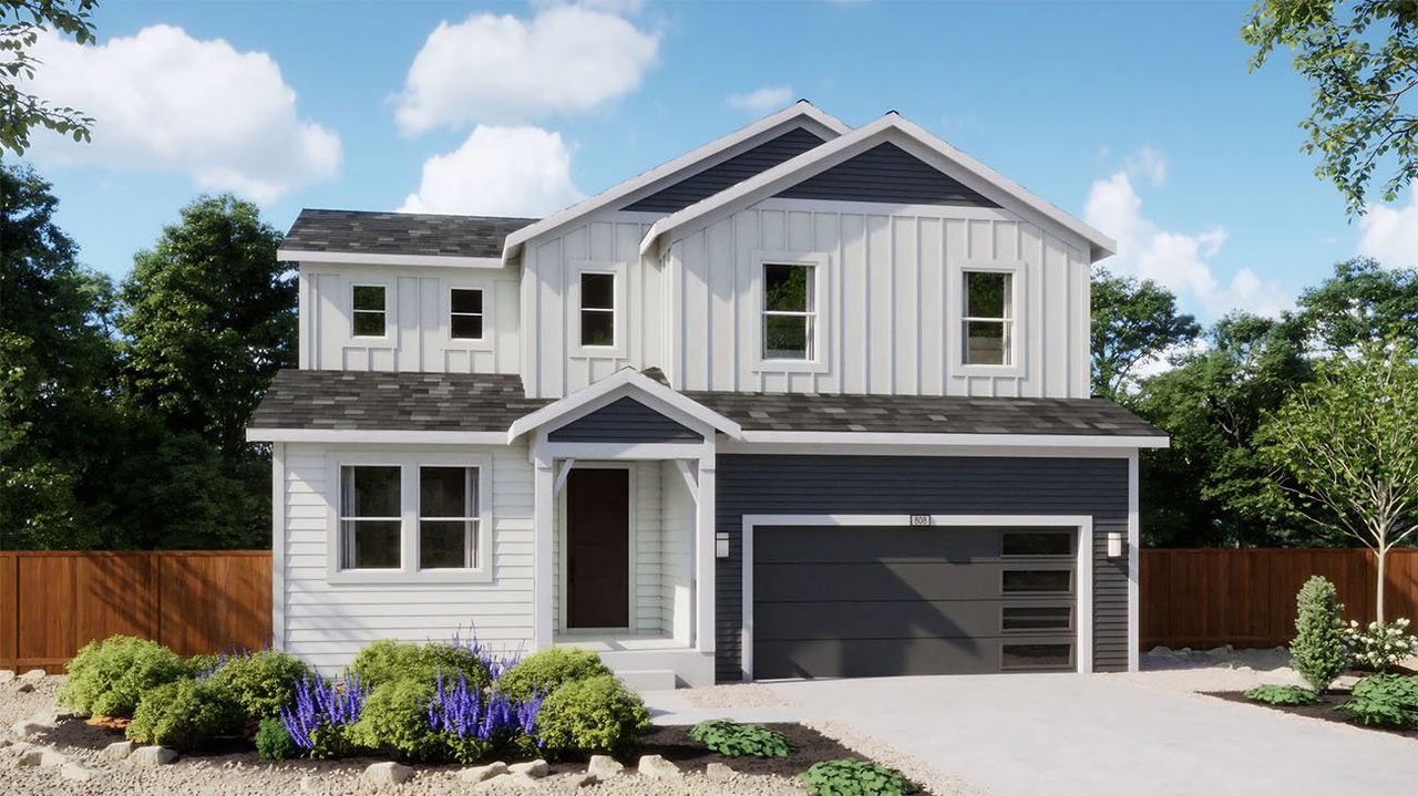 Representative exterior photo of a completed home built from the 4005 by Risewell Homes in The Manors Collection at Golden Overlook, Golden, CO (Image 2).