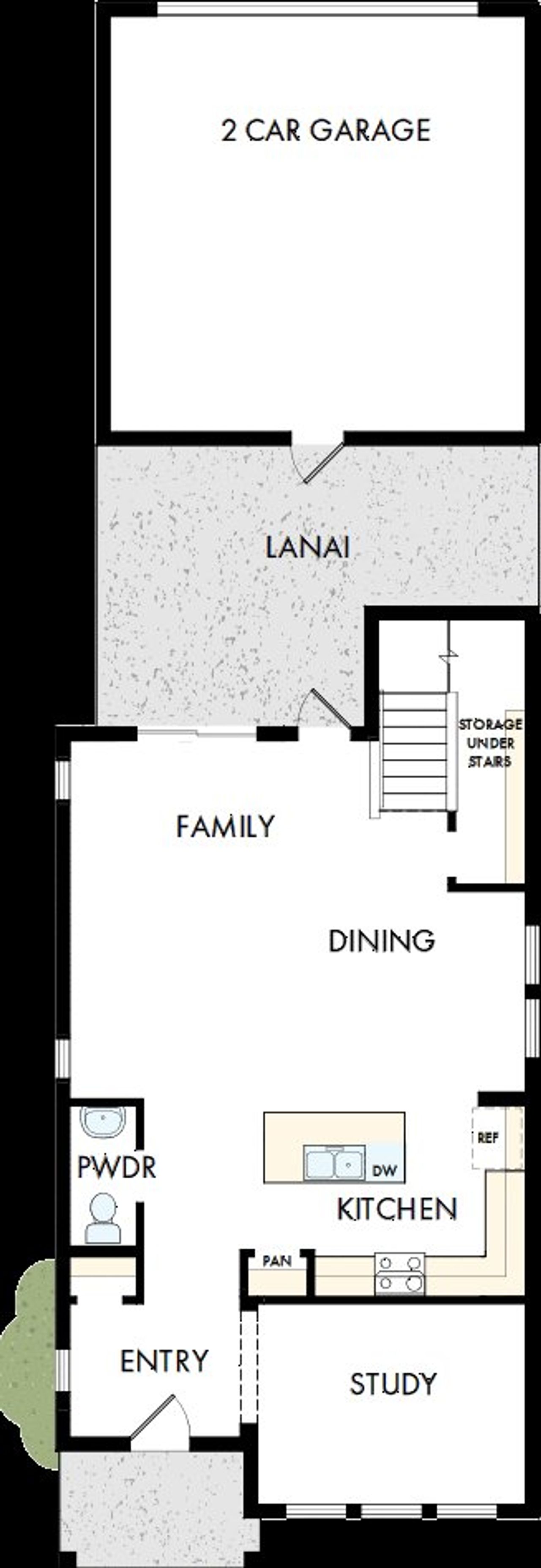 2D floor plan layout of this home in Soleta at Starkey Ranch - Cottage Series, Odessa, FL (Image 2).