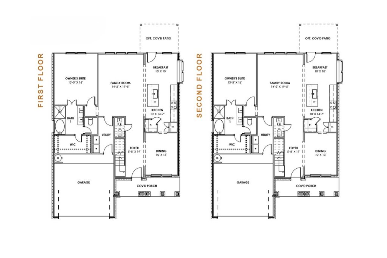 2D floor plan layout for the Lennox 2575HC by Saratoga Homes in Harmony Cove, Humble, TX (Image 2).