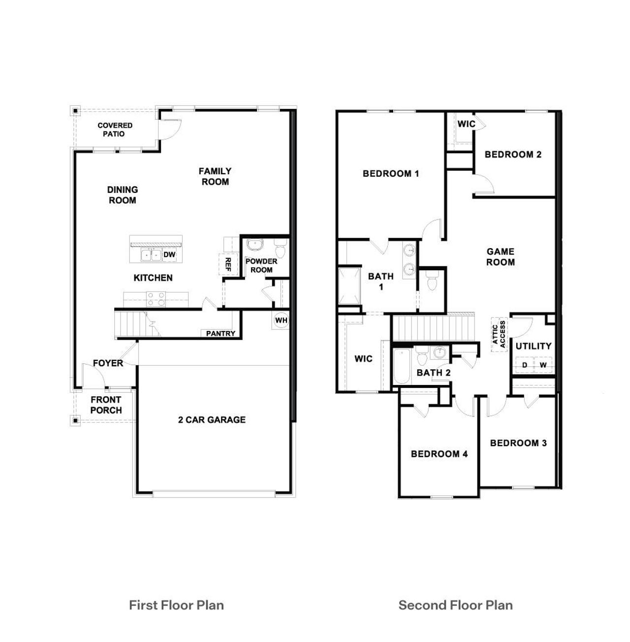 2D floor plan layout of this home in Palomino, Manor, TX (Image 2).
