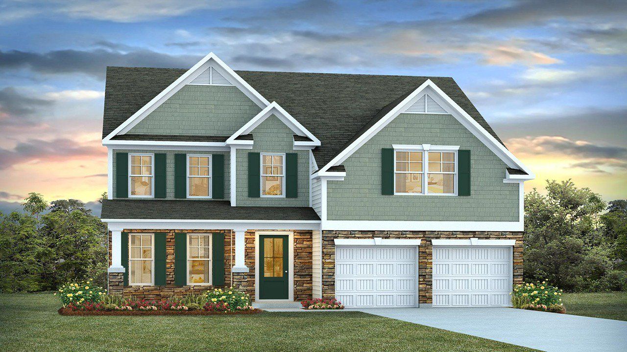 Representative exterior photo of a completed home built from the FORRESTER by D.R. Horton in The Retreat at Wild Wing, Conway, SC (Image 2).