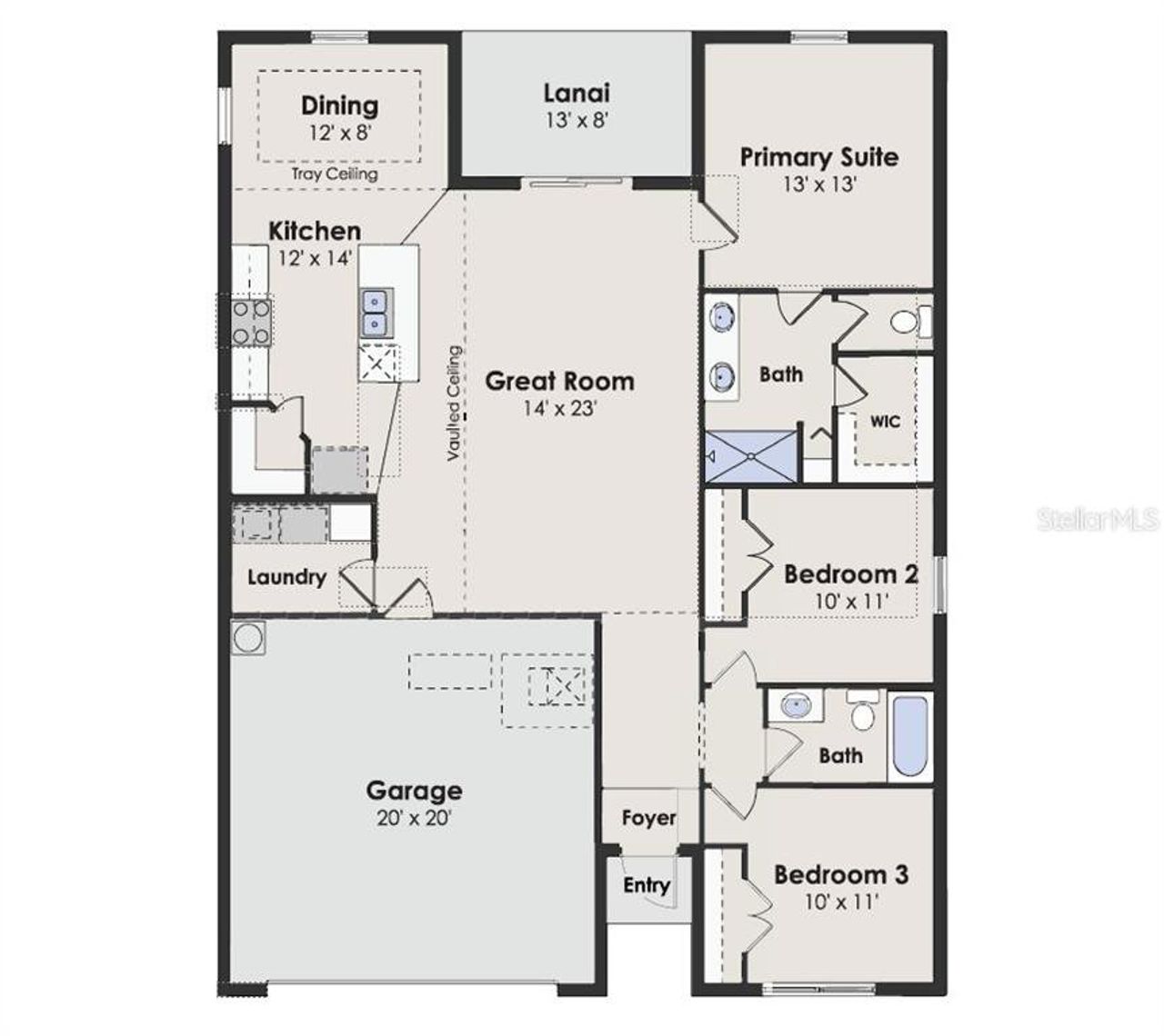 2D floor plan layout of this home in , Citrus Springs, FL (Image 2).